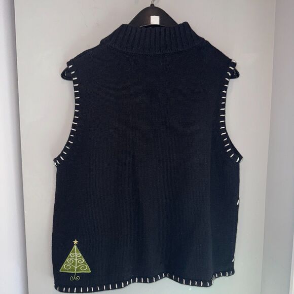 Designers Original Studo Joy Size PL Vintage Christmas Tree Vest – Pre-Owned VTG - Picture 7 of 8